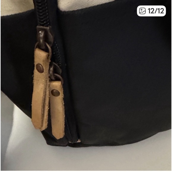 Petunia Pickle Bottom Boxy Backpack Canvas Cream And Black Baby Diaper Bag - Picture 11 of 12